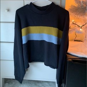 American Eagle Cropped Oversized Mock Neck Sweater